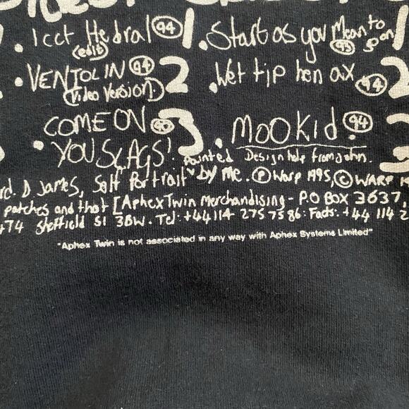 2025 Supreme X Aphex Twin Hoodie Zip Up Sweatshirt I Care Because You Do XL 1995 - Picture 7 of 11